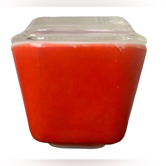 Vintage red pyrex 501-B with clear glass lid 501-C - Picture 3 of 10